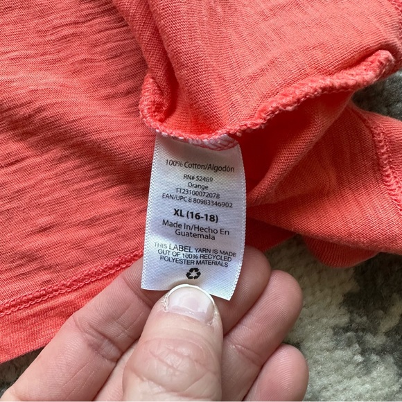 Time and Tru Coral/Pink V-Neck Tank Top Size XL - Picture 7 of 8